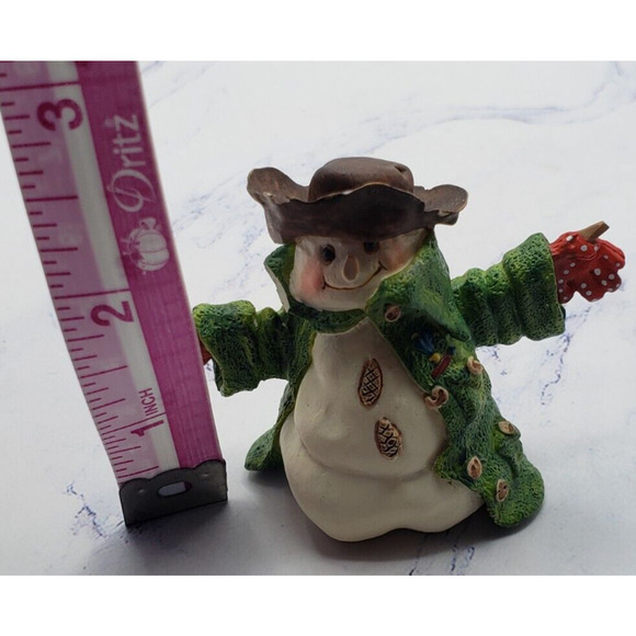 Hallmark Mitford Miss Rose Snowman Scarecrow 3 Inch Resin Figurine - Picture 9 of 9